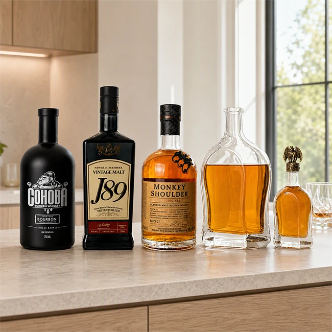 Whisky e bottiglie di whisky